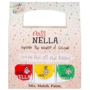 Miss Nella TRAFFIC LIGHTS- Miss Nella nagellak op waterbasis, afpelbaar en geurloos, onze nagellak is veilig en leuk!