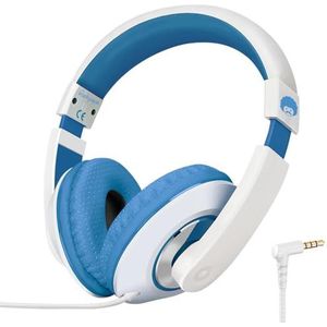 Rockpapa RockPapa Over Ear Stereo Hoofdtelefoon voor Volwassenen Kinderen Kinderen Jongens Meisjes, MP3/4 CD/DVD Tablet Computer SmartPhone Wit & Blauw