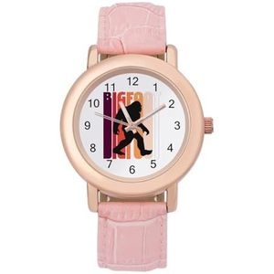 Retro Bigfoot Geloven Horloges Voor Vrouwen Mode Sport Horloge Vrouwen Lederen Horloge