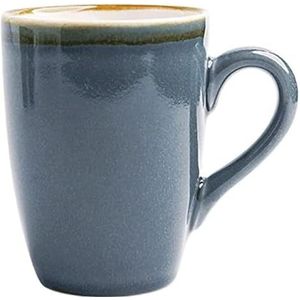 cups Kleurrijke Oven-veranderende Keramische Koffiemokken 320ML Minimalistische Stijl Koffiekopje Herbruikbare Multifunctionele Drinkbekers-7 Kleuren koffie (Color : Dark Blue)