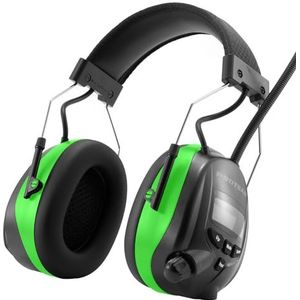 PROTEAR Oorverdedigers met DAB+/FM-radio en Bluetooth 5.3, ruisonderdrukkende draadloze hoofdtelefoon voor werkplaats, tuin/maaien, SNR 30dB, Groen