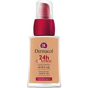 Dermacol 24H Controle die vloeibare foundation behandelt met co-enzym Q10 voor de droge en vette huid, langdurig en aanraakbestendig, nr. 04, 30 ml