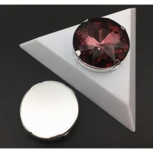 7st Sew On Glass Crystal Round Baoshihua Met Claw Strass Multi Colors 27mm Sew-on Stone Flat Top-burgundy,12mm 20st,steen in zilveren klauw