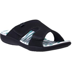 Spenco Kholo Wild Slide Sandaal voor dames, Teal Zebra, 43 EU