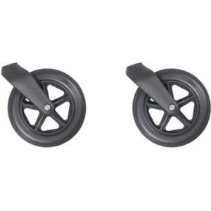 2 Set Duurzaam Rolstoel Vervanging Vorken Universele Voor De Meeste Rolstoelen PVC Verdikte ABS Rolstoel Caster Vorken Voorvork 8 ""& Wiel Kit