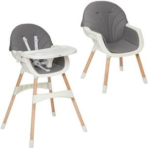 MS Mika Kinderstoel voor Baby Mika, 2-in-1, dubbele kuip, evolutionair en veilig, uniseks, grijs