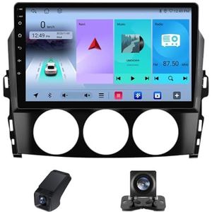 Android 13 Auto Radio geldt voor Mazda MX-5 III 3 NC 2008-2015 met Bluetooth Navi 9 inch Touchscreen Auto Radio met FM/RDS 4GLTE 5GWiFi/AM Stuurwielbediening Achteruitrijcamera(NF-2)