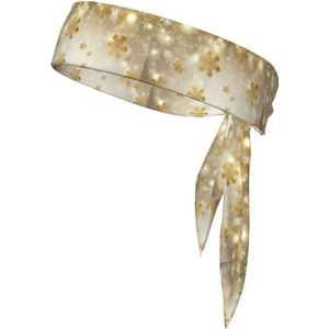 Gouden Zijde de Band Omkeerbare Bandana Sjaal van Kerstmis Unisex Sport voor Yoga Fitness