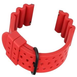 INSTR Quick Release rubberen horlogeband Horlogebanden voor Seiko Soft Sports Ademende duikhorlogearmband (Color : Red B, Size : 22mm)