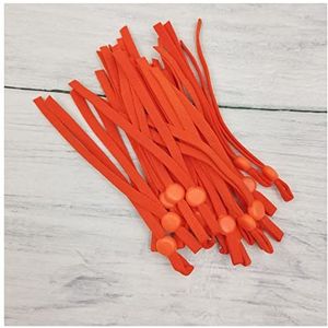 Elastische Touw 100 stuks masker elastische touw verstelbare elastische gesp-band koord stretch-reeks for Diy Mond masker accessoire naaien stretch touw Elastische Touw Met Haken (Color : Orange, Si
