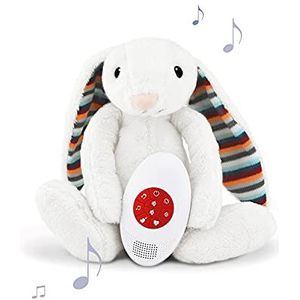 Zazu Muzikaal zacht speelgoed met hartkloppend geluid, BIBI The Bunny, grijs