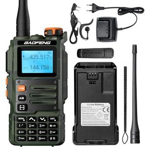 BAOFENG K63 6 W amateurradio, Tri-band UHF/VHF/1,25 m handradio, AM FM multi-band-ontvanger met 2600 mAh batterij, 999CH, draadloze frequentiekopie, frequentieomkering, groen camouflagepatroon