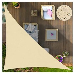 Zonnezeil 98% UV-bescherming Luifel Driehoekig Waterdicht - Zonwering Balkon - Terrasoverkapping Privacyscherm Tuin Zonneluifel Zwembad Trampoline Caravan Zonwering Terras (Color : Beige, Size : 3x4