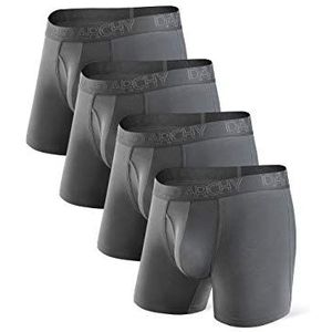 DAVID ARCHY Herenondergoed van bamboe, boxershort, slip, ademend en zacht, boxer met gulp, XXL