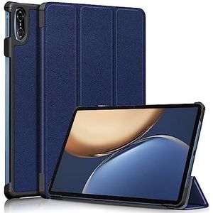 Hoes, Case for Huawei Honor Tab V7 Pro 11 Inch Tri-Fold Smart Tablet Case,Ultra Slim Lichtgewicht Stand Case Hard PC Back Shell Folio Case Cover,Auto Sleep/Wake Tablet Case (Color : Dark blue)