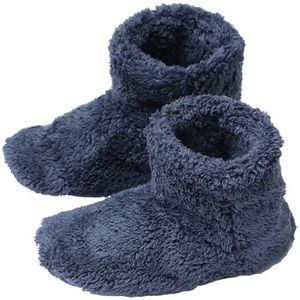 yeeplant Laarzen Fuzzy Warme Slippers Huis Multicolor Unisex Schoenen Casual Effen Slipper Antislip Kleur Bootie Vrouwen, Donkerblauw, one size