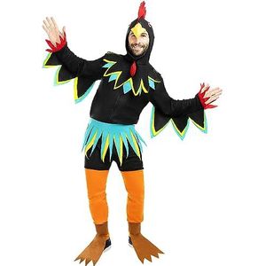 Funidelia | Haan kostuum voor mannen Dieren, Kip, Haan, Kuiken - Kostuum voor Volwassenen, Accessoire verkleedkleding en rekwisieten voor Halloween, carnaval & feesten - Maat M-L - Zwart
