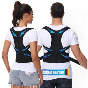 Houdingscorrectie voor dames en heren: back postuur, corrector, houdingscorrectie, riem voor heren en dames, verstelbare en ademende houdingstrainer + e-book gids (XL)