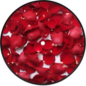 Onderzetters voor drankjes CD onderzetter rode rozenblaadjes ronde onderzetters absorberende beker mat antislip onderzetter voor salontafel decor hittebestendige onderzetters voor tafelbescherming