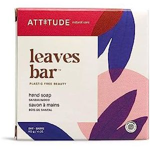 ATTITUDE EWG geverifieerde handwaszeep repen, plasticvrij, plantaardige en minerale ingrediënten, veganistische lichaamsverzorgingsproducten en dierproefvrij, sandelhout, 100 ml