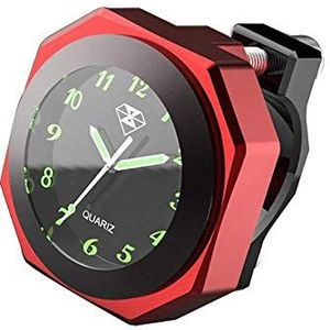 Zytc waterdichte klok voor fiets/motorfiets/SUV, verschillende modellen, geschikt voor 7/8"" of 1"" stuur, diameter houder 22-28mm, rood