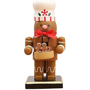 basku Kerst Nutcracker figuur, houten kerstman, sneeuwpop, pinguïn, peperkoekmannetje, notenkraker, actiefiguren, speelgoed, thuis, kantoor, kerstdecoratie