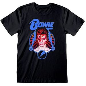 Heroes Inc David Bowie Starburst T-shirt, Zwart, 2X
