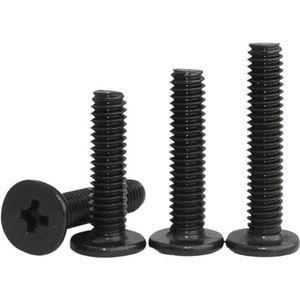 Schroeven, roestvrijstalen schroeven, 304 RVS kruiskopschroeven met laag profiel, 10 stuks M2.5 M3 L: 2-40 mm(M3x3mm)