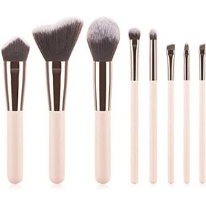 Make-up borstel 8pcs / set make-up borstel oog schaduw stichting contouren cosmetica gereedschap met multifunctionele poreuze penhouder cosmetische producten