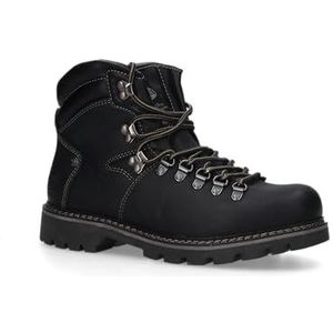 Dockers by Gerli Klassieke enkellaarsjes voor heren, uitneembaar voetbed, warm gevoerd, zwart (100), 40 EU