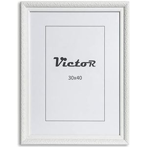 Victor Vintage Fotolijst “Rubens” in 30x40 cm (A3) Wit - Staaf: 30x20mm - Echt Glas - Fotolijst Barok - Antiek - Fotolijst 30x40 Vintage - Fotolijst A3 Wit