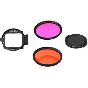 58 mm onderdompel filter rood paarse shell filterset (Size : Red And Purple Set)