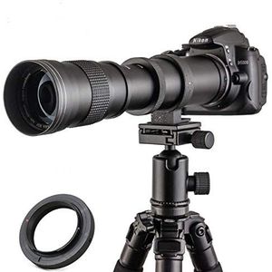 JINTU F Mount 420-800mm F/8.3 Telezoomlens voor Nikon D5600, D3200, D5500, D3400, D7200, D750, D3500, D7500, D500, D600, D700, D800, D850, D3100, D5100, D5200, D7000