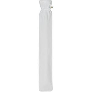 Premium kruik slang kruik 2 liter voor schouder en nek met hoge kwaliteit Superzachte Koreaanse fleecehoes 77cm x13cm, extra binnenvoering BS1970:2012 gecertificeerd (Wit)