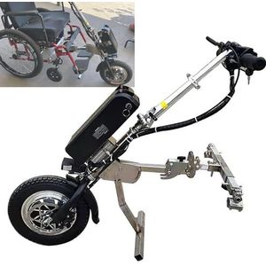 500 W Elektrische Handfiets, Rolstoelbevestiging, Rolstoeltrekapparaat, 3 Snelheden, Met Voorlicht + Schokdempersysteem + Trompet, 48 V 17 Ah Batterij, Bereik 70 Km, 12 Inch Wielen,B