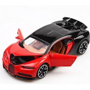 Gegoten lichtmetalen automodel Voor Bugatti voor Chiron 1:32 Speelgoedauto Metalen Speelgoed Legering Auto Diecasts & Toy Vehicles Auto Model Miniatuur Model Auto speelgoed (Color : Red)