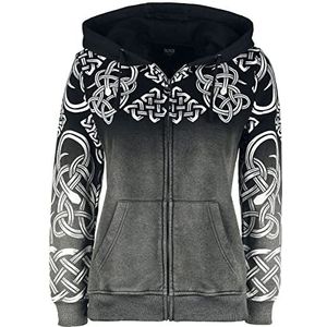 Black Premium by EMP Hoody Jacket mit Farbverlauf und keltischen Ornamenten Vest met capuchon grijs XXL