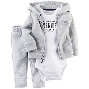 Baby outfits en kledingsets 0-24 maanden 3-delige Jack met lange mouwen en capuchon + rompertjes + broek
