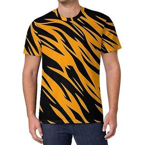 Zebra Skin Tiger Strepen Heren T-shirt met korte mouwen casual ronde hals T-shirt mode zomer tops