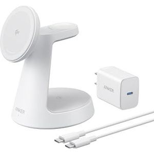Anker - MagGo 3-in-1 - Draadloze Oplaadstation - Wit - 15 Watt