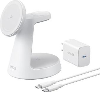 Anker - MagGo 3-in-1 - Draadloze Oplaadstation - Wit - 15 Watt