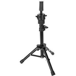 SOULONG Kapperstraining-hoofdhouder, mannequinkophouder, haarstyling-standaard (zwart, metaal)