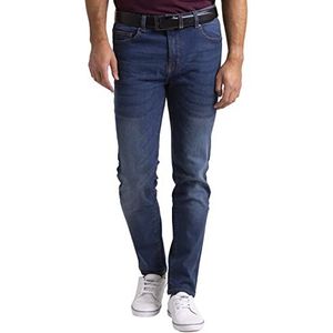 westAce Slim fit jeans voor heren stretch katoen skinny denim broek, Donkerblauw, 32W / 32L