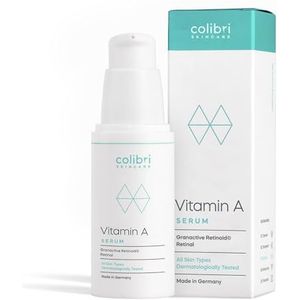 colibri skincare Vitamine A Serum - 30ml Retinol Serum hoog gedoseerd - 4-voudig actief complex met retinol, retinal, bakuchiol en ceramiden - snel intrekkende anti-aging crème voor het gezicht
