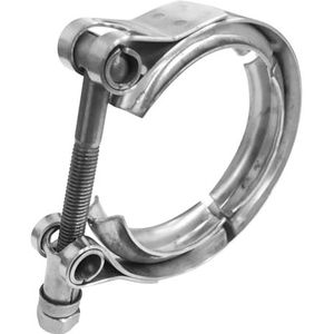 PLAOEGCN V-vormige klem - 304 roestvrijstalen turbo-uitlaatpijpklem, roestvrij, hoge temperatuurbestendig, snel los te maken auto-accessoire(1.5inch)