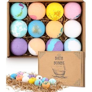 Badballen, badzoutballen, pak van 12, voor kerst- en vakantiegeschenken