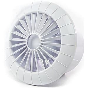 airRoxy Ventilatorkamer, wand of plafond, binnenventilator, kleine ruimte, toilet, badkamer, keuken, kogellagers, 100 mm, 10 cm, aRid
