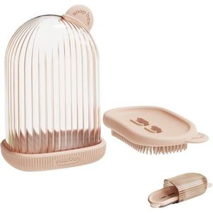 NobeOnbe Creatief reisezepdoosje met deksel, afgesloten afvoer, draagbaar klein zeepdoosje, zakelijke reisezepdoos