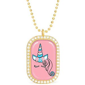 Transgender Eenhoorn Nieuwigheid Ketting Gepersonaliseerde Ketting Print Patroon Hanger Met Ketting Zilver Goud Gift Voor Vrouwen Mannen