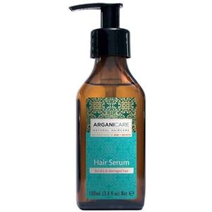 Arganicare Argan-serie, herstellend serum, met biologische arganolie, droog en beschadigd haar, langdurige bescherming, vermindert breuk, brengt glans, kracht en zachtheid, 100 ml